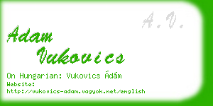 adam vukovics business card